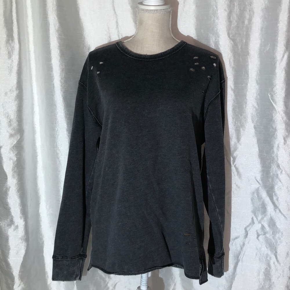 Distressed look sweater